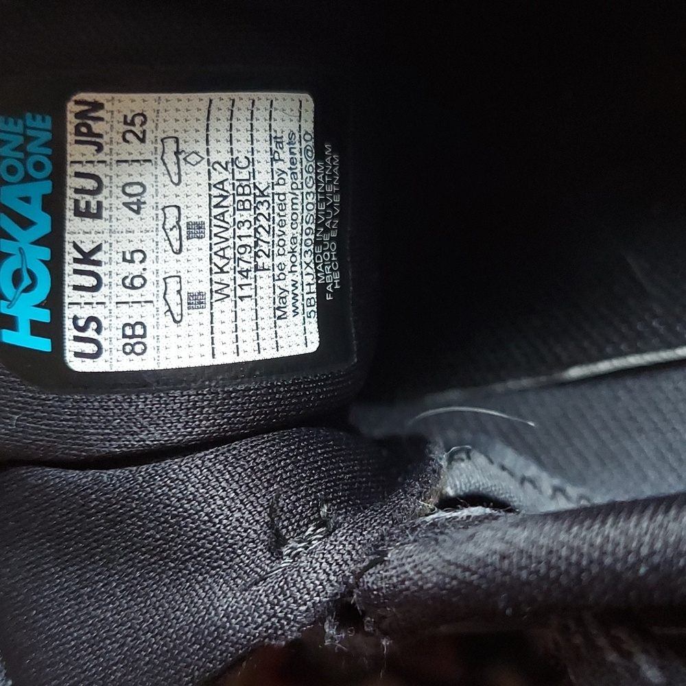 Womens Black Kawana 2Running Shoes 8B EU40 JPN 25 UK 6.5 - Picture 4 of 6